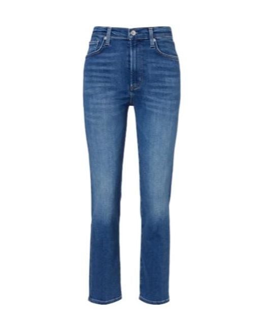 Citizens of Humanity Blue Caia High-Rise Straight Jeans