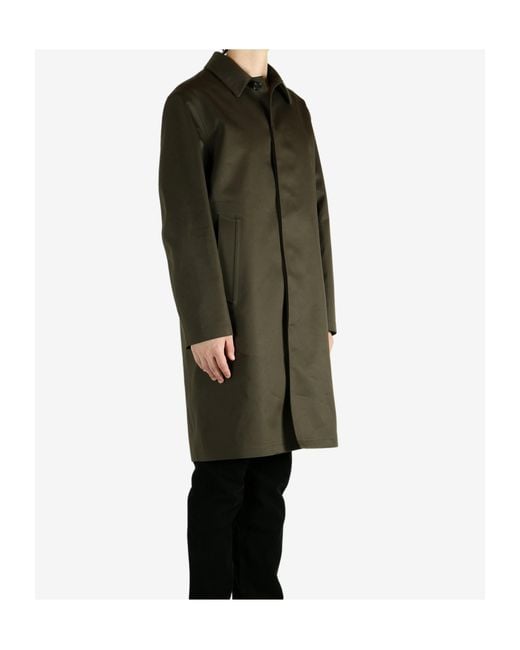 Saint Laurent Green Buttoned Flap-Pocket Coat for men