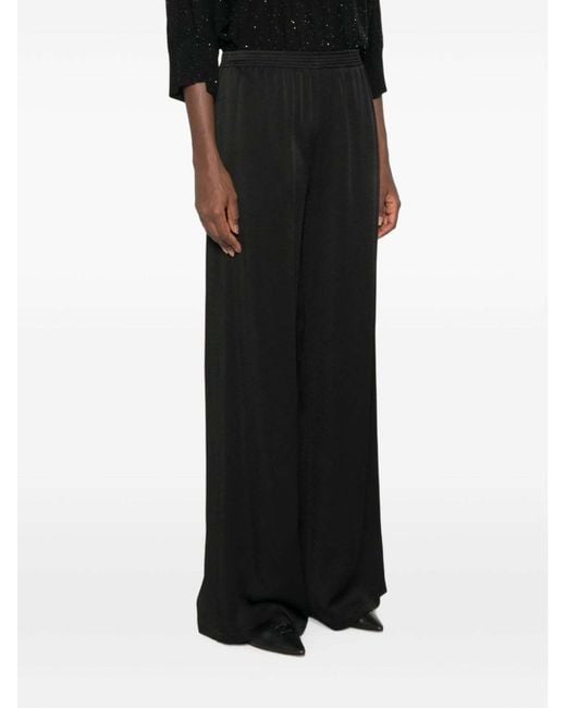 Fabiana Filippi Black Elastic-Waist Casual Trousers