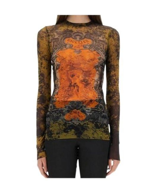 Jean Paul Gaultier Black Médaillon Top