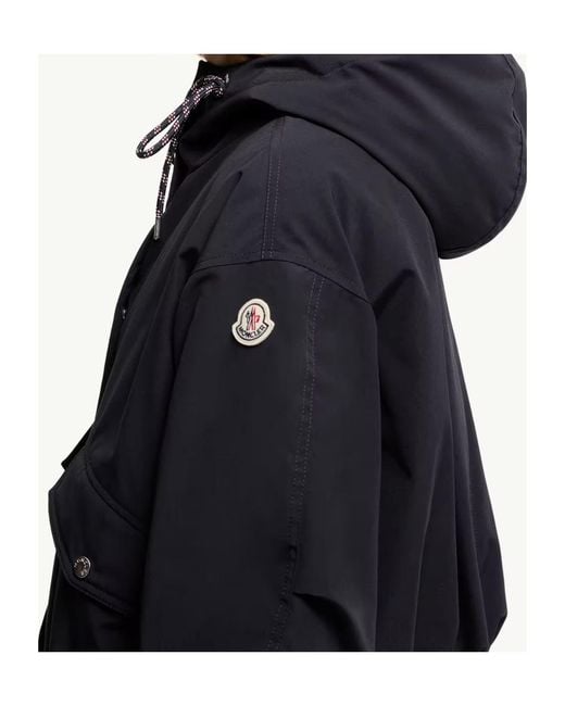 Moncler Blue Eucalyptus Hooded Short Jacket