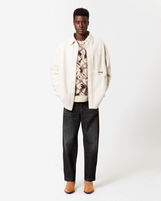 Isabel Marant Natural Maja Logo Patch Jacket for men