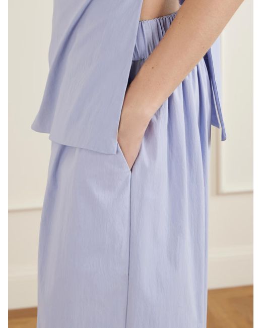 St. Agni Blue Relaxed Wide-Leg Trousers