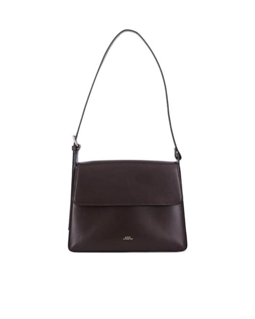 A.P.C. White Virginie Flap Shoulder Bag