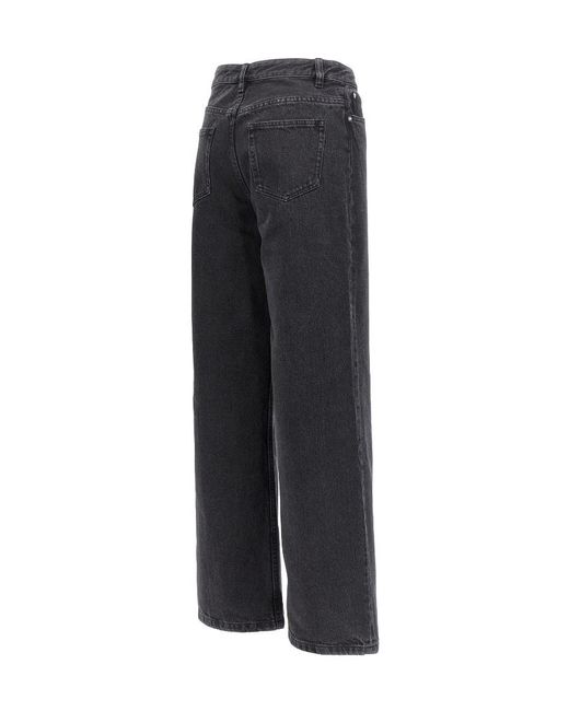 A.P.C. Gray Wide-Leg Cropped Jeans