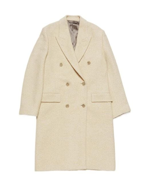 Acne Natural Textured Wool-Blend Double-Breasted Coat