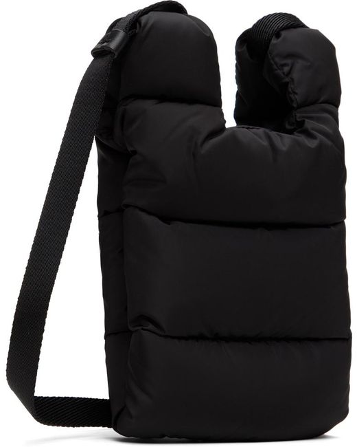 Moncler Black Legere Logo Patch Quilted Crossbody Bag
