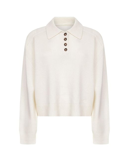 Loulou de Saison White Homere Cashmere Knitwear