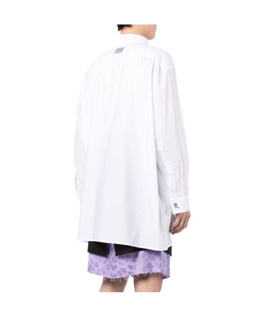Raf Simons White Emblem Detail Shirt Top for men