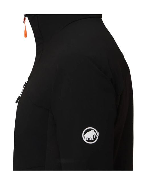 Mammut Black Aenergy So Hybrid Hooded Zip Performance Jacket for men
