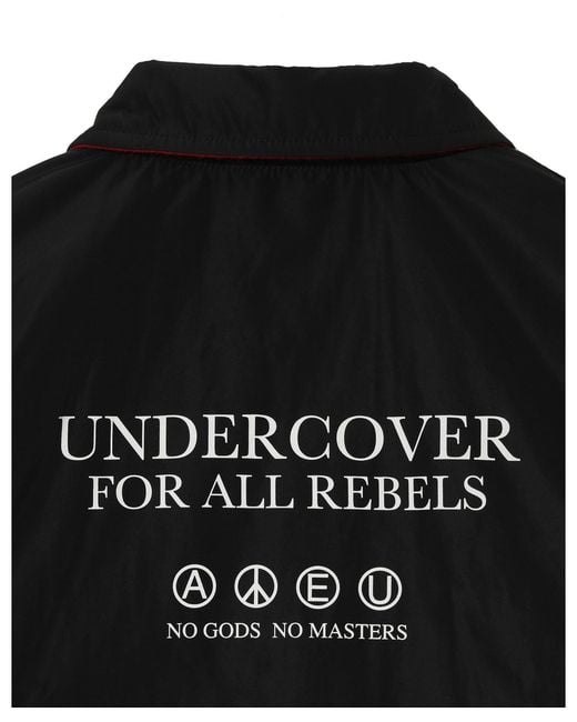 Undercover Black Polyester Coach Jacket for men