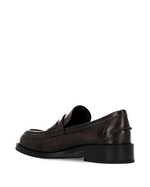 Ash Black Round-Toe Loafers