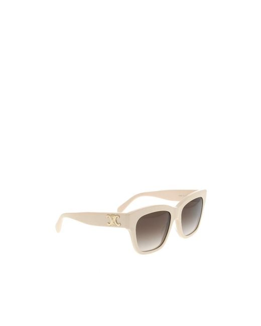 Céline White Logo Sunglasses