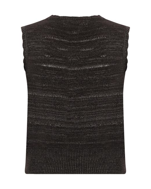 Vivienne Westwood Black Knitted Vest With Embroidered Logo