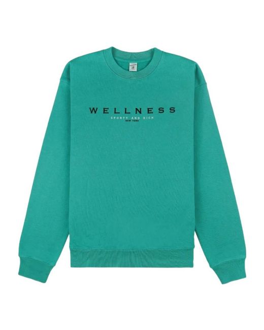 Sporty & Rich Green Crew-Neck Sweatshirt for men