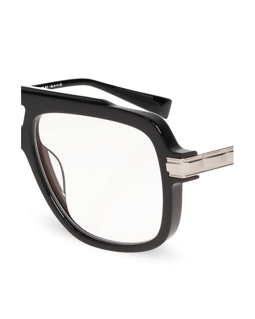 Balmain White Pilot Glasses for men
