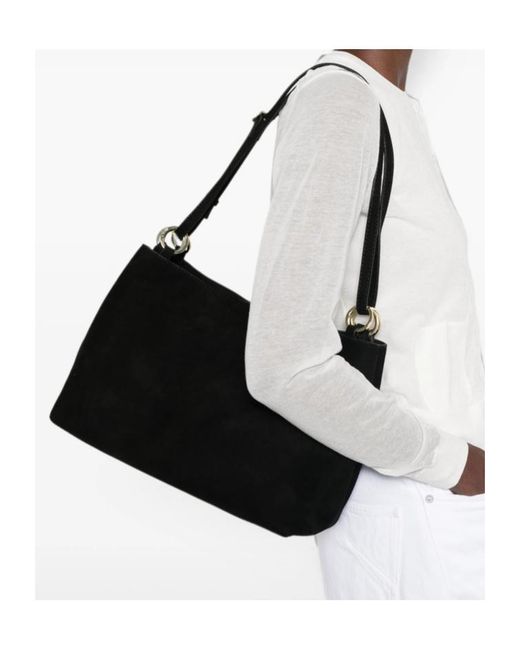 MANU Atelier Black Eterno Leather Shoulder Bag