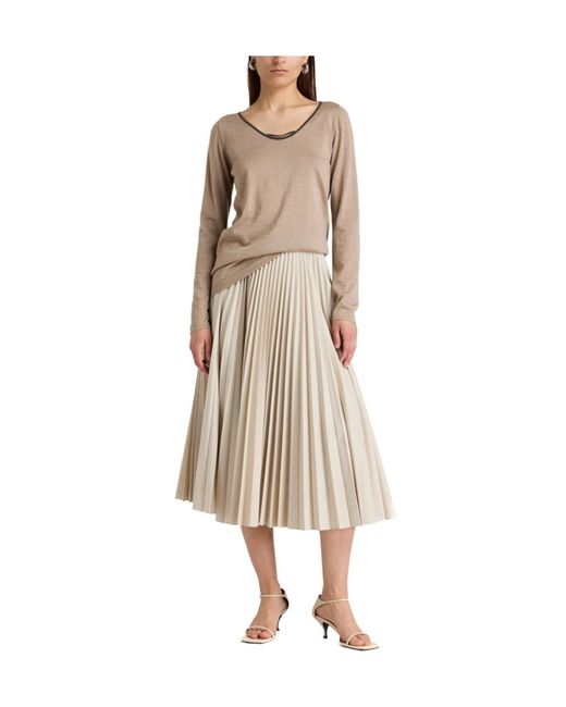 Brunello Cucinelli Natural Solid Color Jumpers