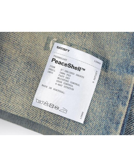 Satisfy Blue Elastic Waist Denim Shorts for men