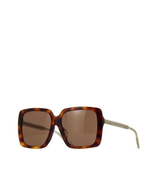 Gucci Brown Square Frame Sunglasses