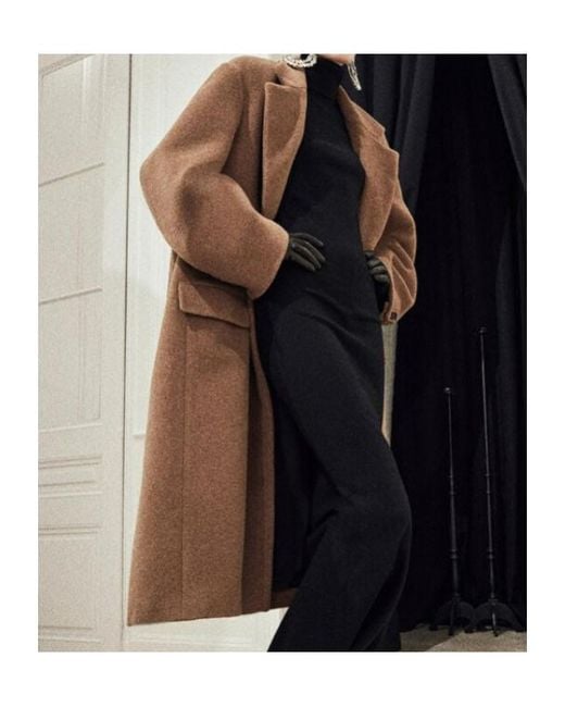 Saint Laurent Brown Single-Breasted Long-Sleeved Coat