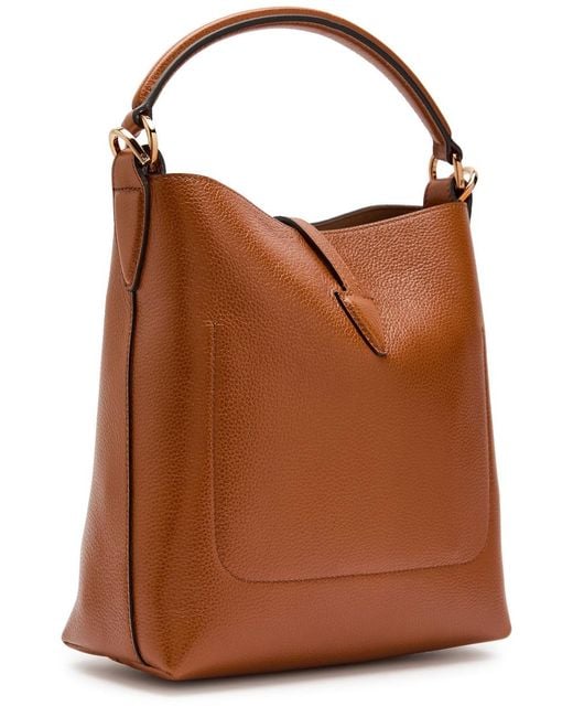 Tod's Brown T-Shaped Grained Leather Shoulder Bag