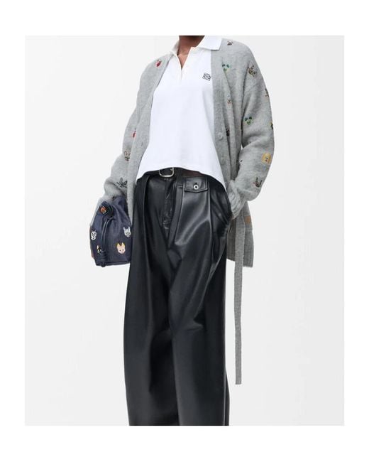 Loewe Gray Belted Cardigan