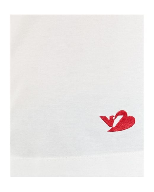 Emporio Armani White Logo T-Shirt for men
