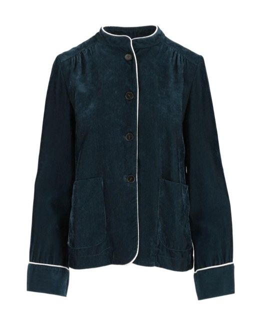 Forte_forte Blue Long-Sleeve Casual Jacket