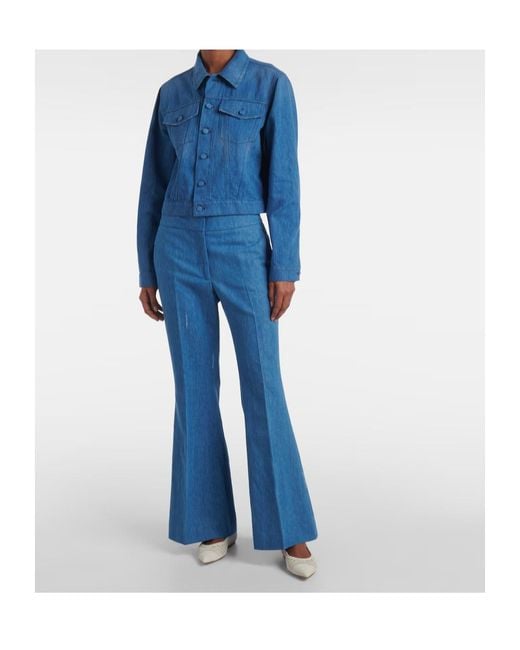 Gabriela Hearst Blue Long-Sleeved Denim Jacket