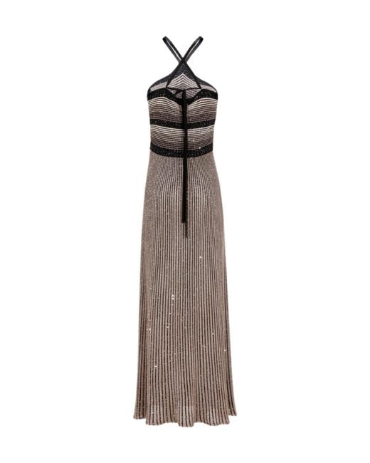 D.exterior Multicolor Halter Neck Dress