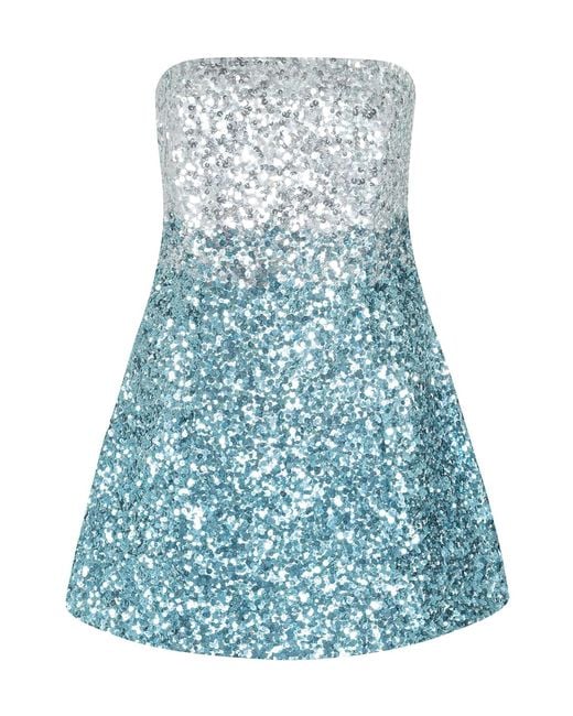 retroféte Blue Tancy Sequin Dress