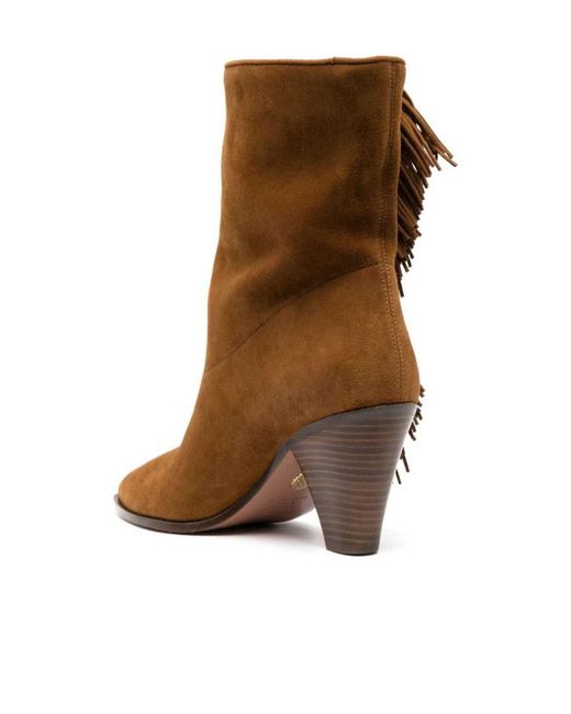Aquazzura Brown Marfa Bootie 70