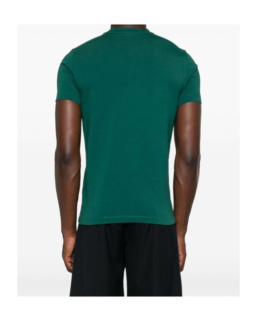 Moncler Green Logo Printed Crewneck T-Shirt for men