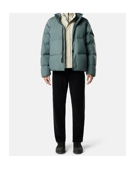 Stone Island Green Down Jacket With Wind Resistance And Anti-Drop for men