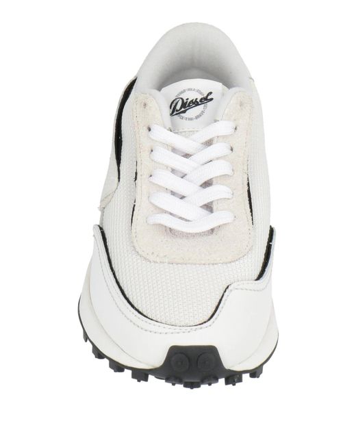 DIESEL White Low-Top Sneakers