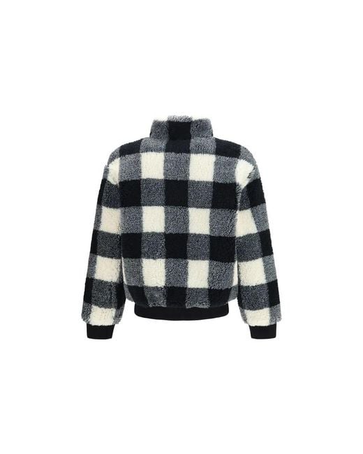 Givenchy Blue Check Patterned Fleece Blouson for men