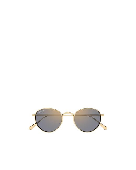 Cartier White Oval-Frame Sunglasses for men