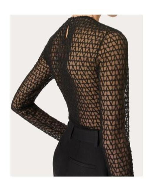 Valentino Black Cut-Out Sheer Body