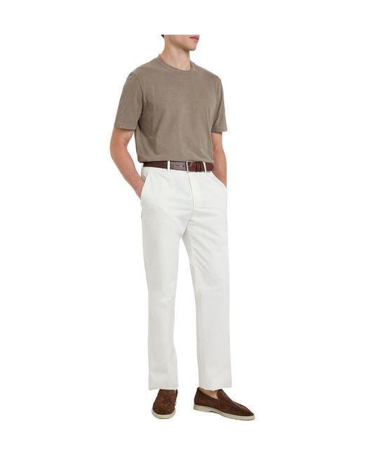 Tod's Gray Ribbed Cotton T-Shirt for men