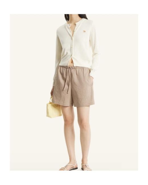 Maison Kitsuné White Maison Kitsuné Baby Fox Regular Cardigan