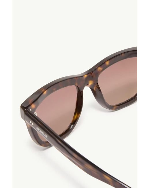 Moncler Brown Bronzz Rectangular Sunglasses for men