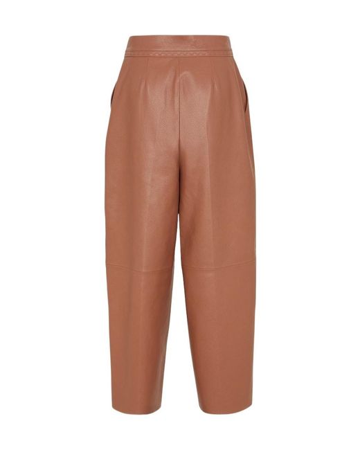 Fendi Multicolor Stitch Detailed Wide-Leg Trousers