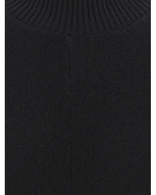 FEDERICA TOSI Black Ribbed Short-Sleeve Dress