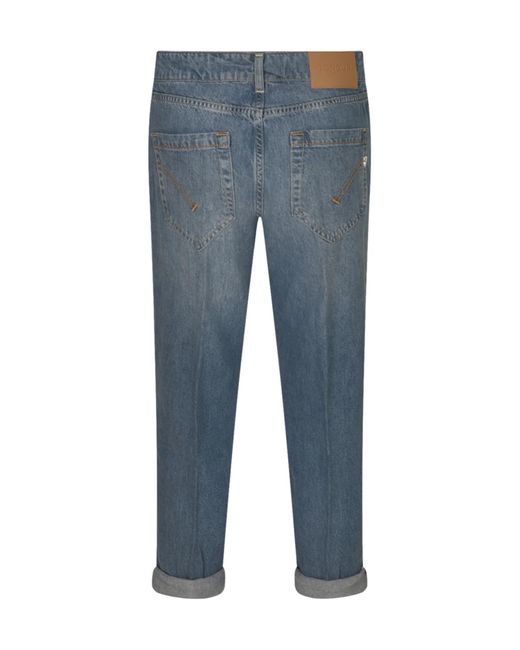 Dondup Blue Button-Fly Cuffed Jeans