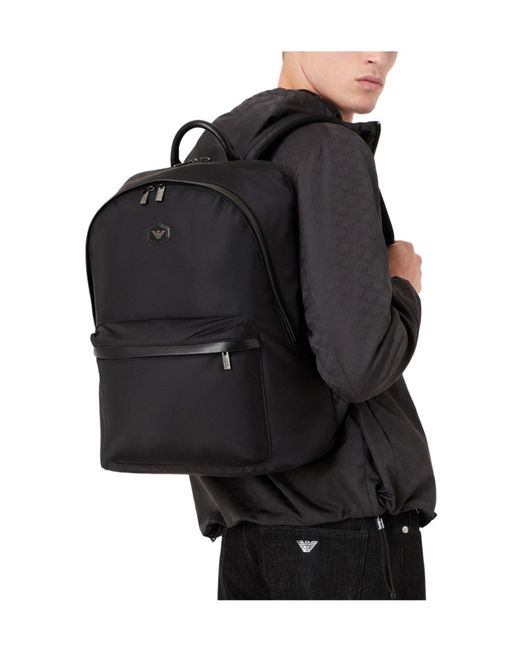 Emporio Armani Black Windproof And Waterproof Jacket for men