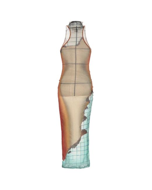 Jean Paul Gaultier White The Long Fire Dress