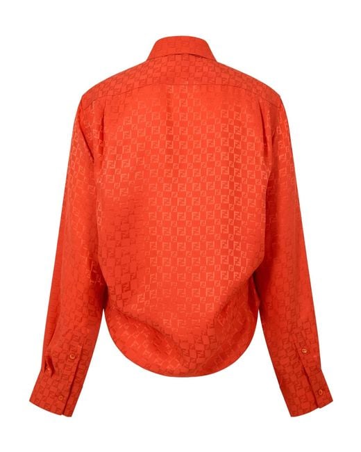 Fendi Red Simple Shirt