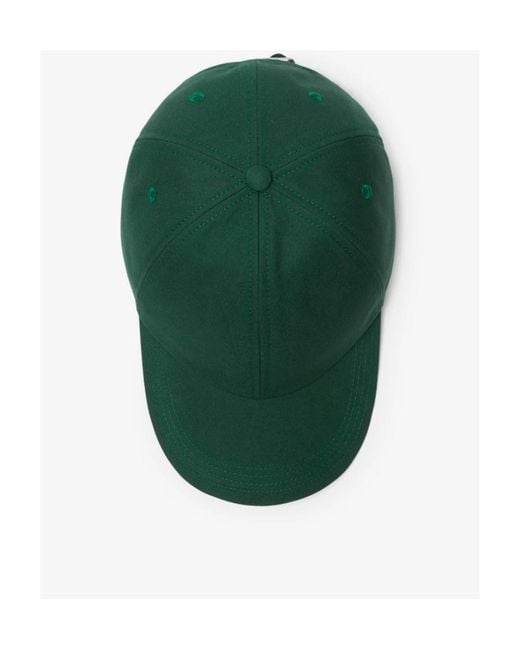 Burberry Green Logo Embroidered Baseball Cap for men