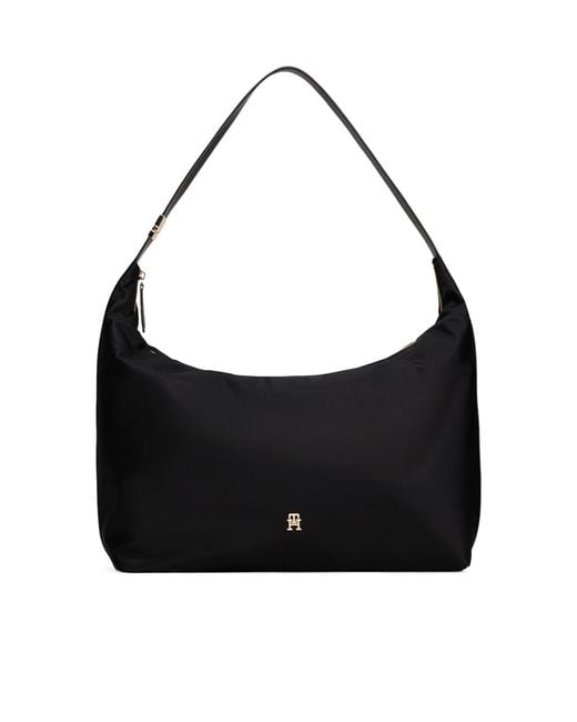 Tommy Hilfiger Black Solid Color Shoulder Bag